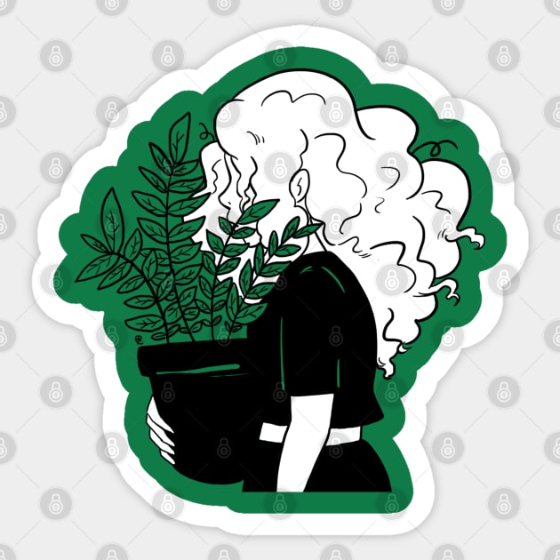 Plant Girl Sticker by aliyahart